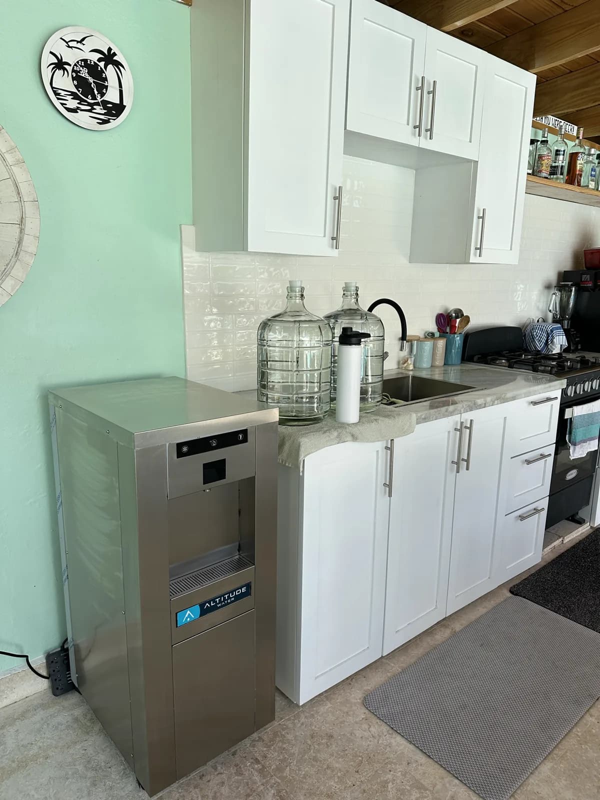 Side view of the T-12 with the kitchen in the background.